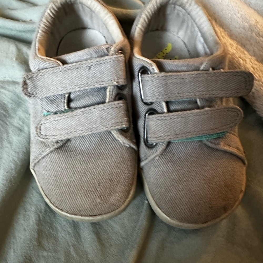 Grey Canvas Ten Little Shoes size 10